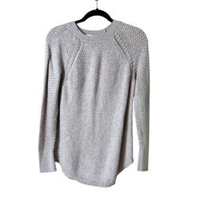 LOFT Sweater Size Large Nubby Neutral Tan Soft Knit